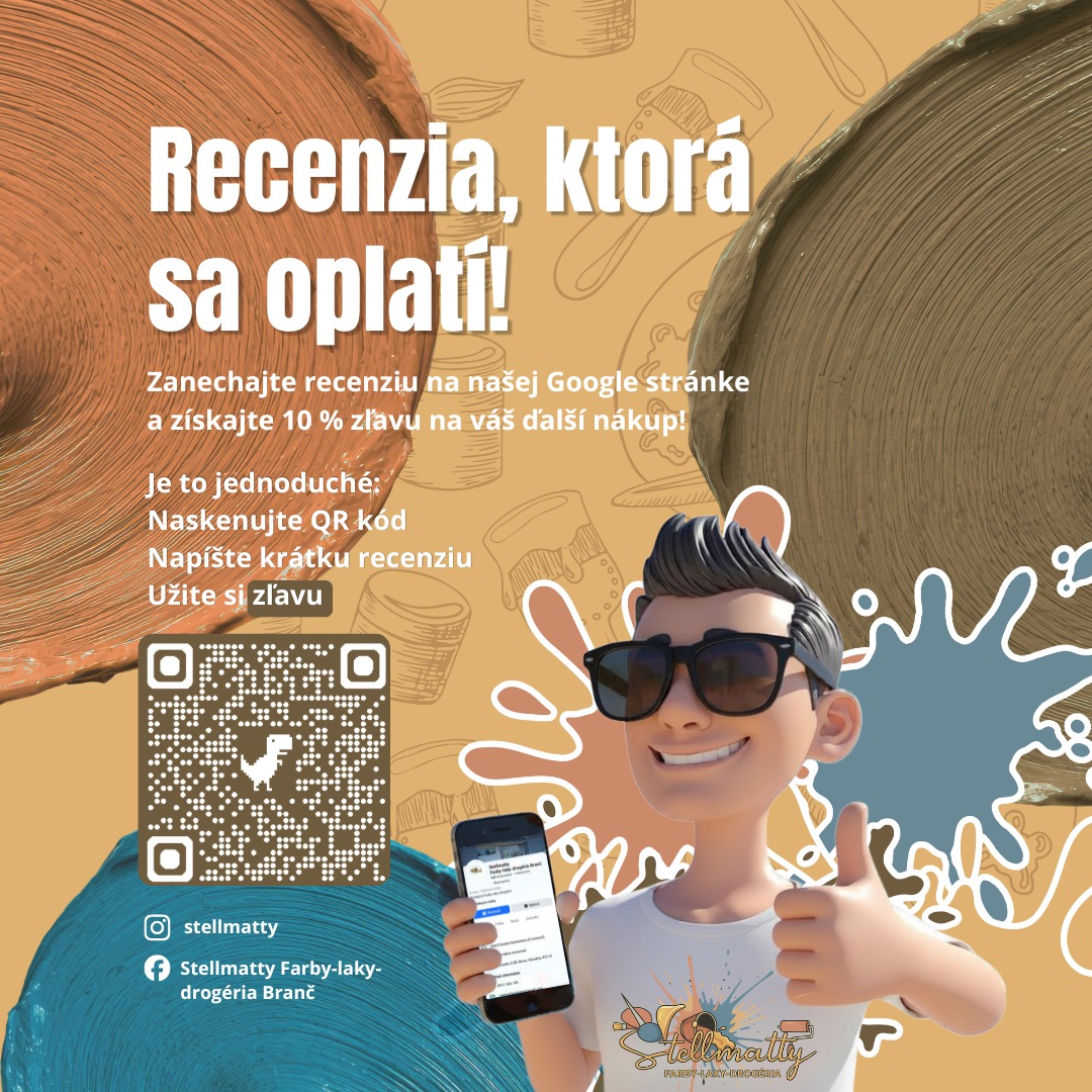 QR kód – recenzia za zľavu Stellmatty